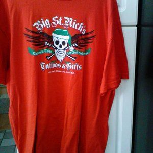 Men's short sleeve tee shirt. Tats and toys for bad girls and boys